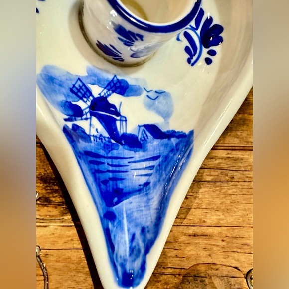 Delfts Blue Hand Painted Aladdin Candle Stick Holder - Picture 4 of 10